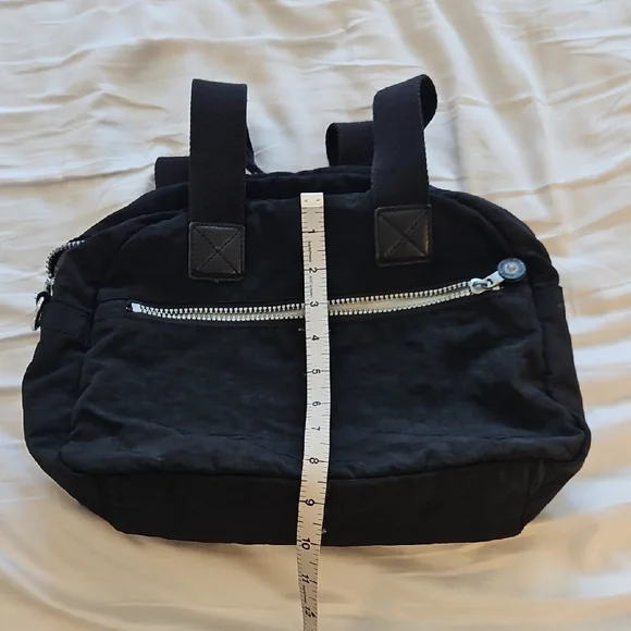 Kipling Black Handbag with Silver Zipper - Picture 8 of 17